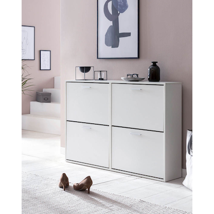 Artikelbild 7 für WOHNLING Schuhschrank, WL5.829 weiß 4 Fachböden 120,0 x 24,0 x 81,0 cm, Artikelnummer 908733