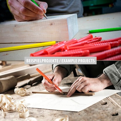 Artikelbild 5 für TOX Zimmermannsbleistift HB orange, gelb, grün, 12 St., Artikelnummer 560328