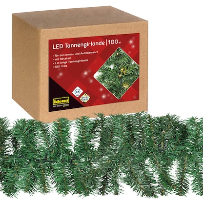 Artikelbild für Idena Tannengirlande 100er LED Lichterkette grün 5,0 m, 1 St., Artikelnummer 761854