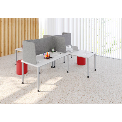 Artikelbild 2 für HAMMERBACHER Akustik-Tischtrennwand, grau 174,0 x 60,5 cm, 1 St., Artikelnummer 743181