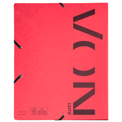 Artikelbild 4 für VON LEITZ Ringbuch 2-Ringe gelb, rot, blau, grün, schwarz 2,5 cm DIN A4, 5 St., Artikelnummer 636109