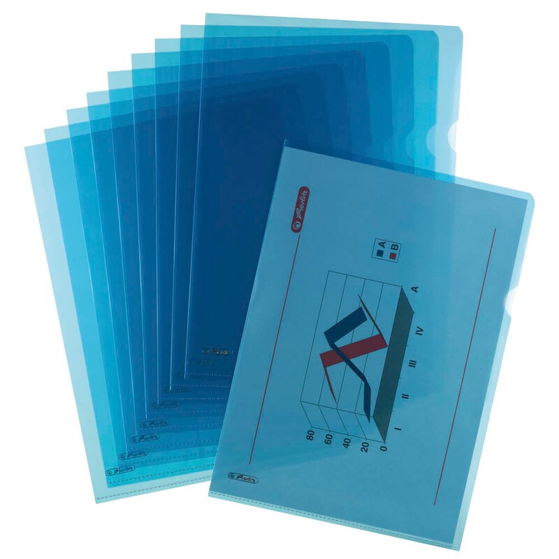 10 Herlitz Heftuschläge/Hefthüllen DIN A4 / 5 Far Produktbild-Vorschau 5
