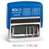 Artikelbild 1 für COLOP Datumstempel mit Text Mini-Info-Dater S120/WD selbstfärbend blau rot ohne Logo, 1 St., Artikelnummer 874127