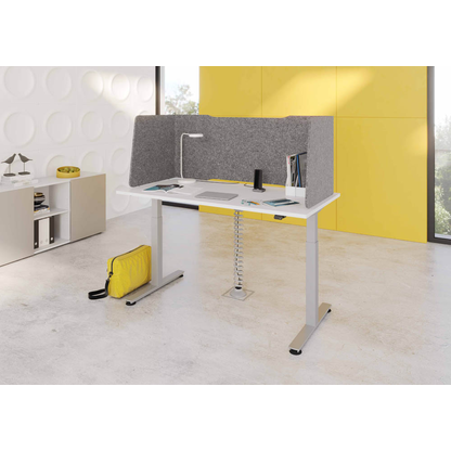 Artikelbild 3 für HAMMERBACHER Akustik-Tischtrennwand, grau 174,0 x 60,5 cm, 1 St., Artikelnummer 743181