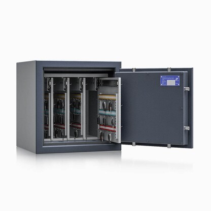 Artikelbild für ISS safe4key Schlüsseltresor grau mit 144 Haken, Doppelbartschloss, 50,0 x 42,0 x 50,0 cm, 1 St., Artikelnummer 849731