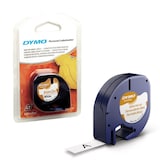 Artikelbild 1 für DYMO Textil-Schriftband LetraTag 18768 S0718850, 12 mm, schwarz auf weiß, 1 St., Artikelnummer 358556