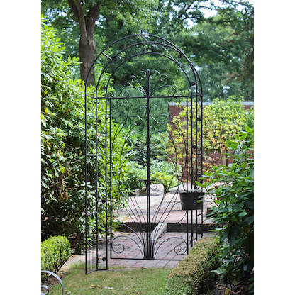 Artikelbild 4 für Garden Pleasure Rankbogen mit Tor BAGANA Metall braun Bogen 108,0 x 229,0 cm, 1 St., Artikelnummer 285068