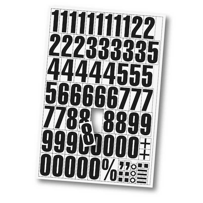 Artikelbild für EICHNER Ziffern 0-9 Magnete weiß 22,5 x 32,5 cm, 2 Bogen, Artikelnummer 702546