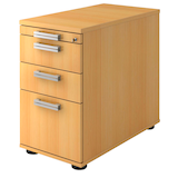 Artikelbild 1 für HAMMERBACHER SC40 Standcontainer buche 4 Auszüge Stahl-Relinggriff silber 42,8 x 80,0 x 72,0 - 76,0 cm, Artikelnummer 864468