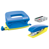 Artikelbild 1 für LEITZ Locher und Heftgeräte Set Urban Chic blau/gelb, Artikelnummer 325272
