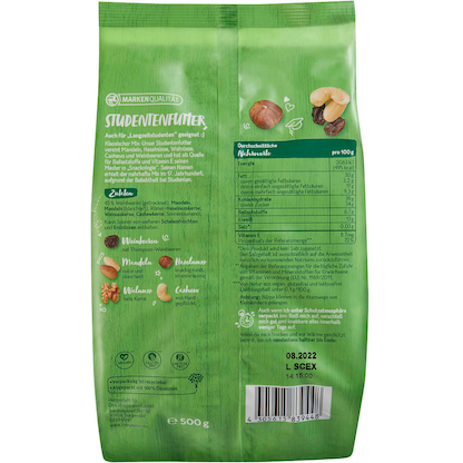 Artikelbild 4 für GENUSS PLUS STUDENTENFUTTER 500,0 g, Artikelnummer 667442