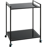 Artikelbild 1 für HAKU Möbel Beistelltisch rechteckig Sicherheitsglas schwarz 50,0 x 36,0 x 69,0 cm, 1 St., Artikelnummer 784452