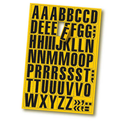 Artikelbild 2 für EICHNER Buchstaben A-Z Magnete gelb 22,5 x 32,5 cm, 2 Bogen, Artikelnummer 702387