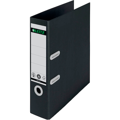 Artikelbild für LEITZ recycle 1018 Ordner schwarz Karton 8,0 cm DIN A4, 1 St., Artikelnummer 304432