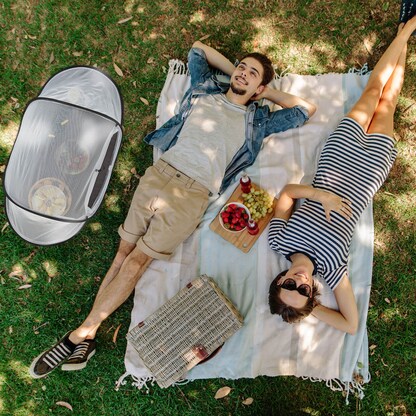 Artikelbild 9 für relaxdays Fliegenhaube weiß, schwarz, 1 St., Artikelnummer 562324