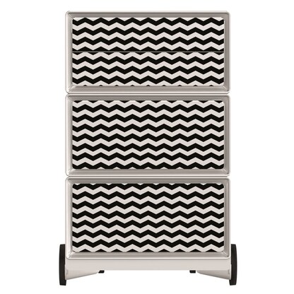 Artikelbild 3 für PAPERFLOW easyBox Black & White Rollcontainer weiß, schwarz 60397 4 Auszüge 39,0 x 43,6 x 64,2 cm, Artikelnummer 215679