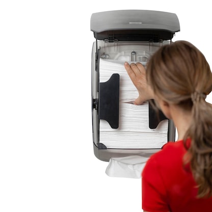 Artikelbild 5 für KATRIN Papierhandtuchspender M 77410 weiß Kunststoff, 1 St., Artikelnummer 200206