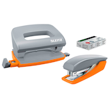 Artikelbild 1 für LEITZ Locher und Heftgeräte Set Urban Chic grau/orange, Artikelnummer 325389
