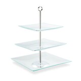 Artikelbild 1 für relaxdays Etagere transparent/silber Höhe: 40,0 cm, 1 St., Artikelnummer 644231