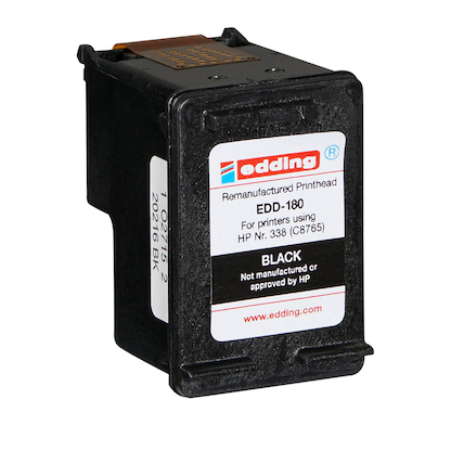 Artikelbild 3 für edding EDD-180 schwarz Druckerpatrone kompatibel zu HP 338 (C8765E), Artikelnummer 108241