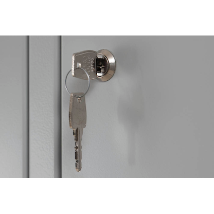 Artikelbild 6 für Gürkan Spind lichtgrau, enzianblau 106312, 8 Schließfächer 117,0 x 50,0 x 195,0 cm, Artikelnummer 562285