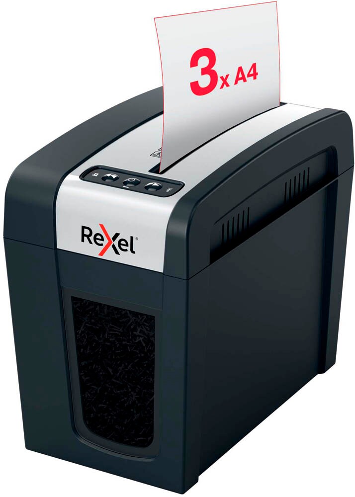 Rexel Secure MC3-SL Slim Aktenvernichter mit Partikelschnitt P-5, 2 x ...