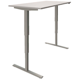 Artikelbild 1 für fm Sidney elektrisch höhenverstellbarer Schreibtisch lichtgrau rechteckig, T-Fuß-Gestell silber 160,0 x 80,0 cm, Artikelnummer 135634