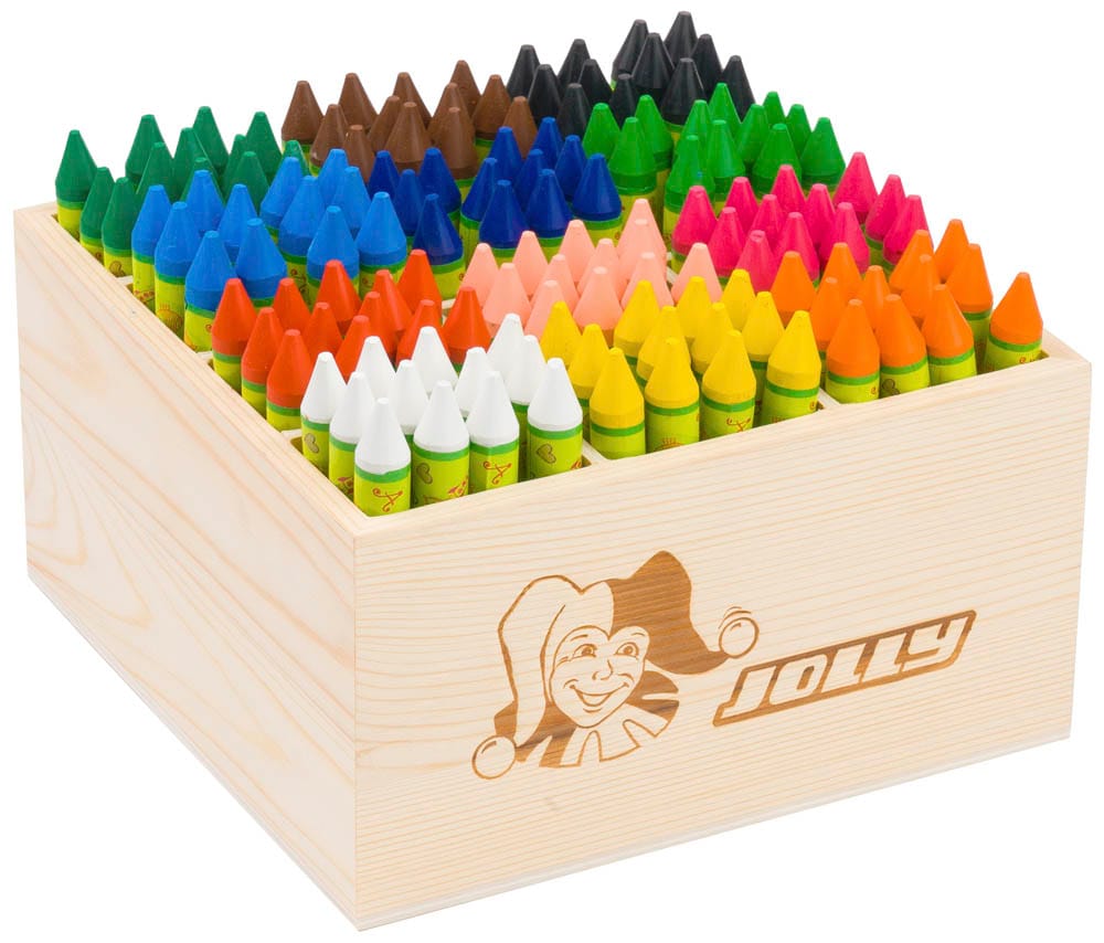 Crayons De Cire JOLLY Painty – 10 Couleurs Extra-épais – Enveloppe Papier, Encaustique – Fabriqué En Autriche