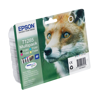 Artikelbild 2 für EPSON T1285M (Fuchs) schwarz, cyan, magenta, gelb Druckerpatronen, 4er-Set, Artikelnummer 545442