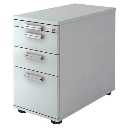 Artikelbild für HAMMERBACHER SC40 Standcontainer lichtgrau 4 Auszüge Stahl-Relinggriff silber 42,8 x 80,0 x 72,0 - 76,0 cm, Artikelnummer 864475