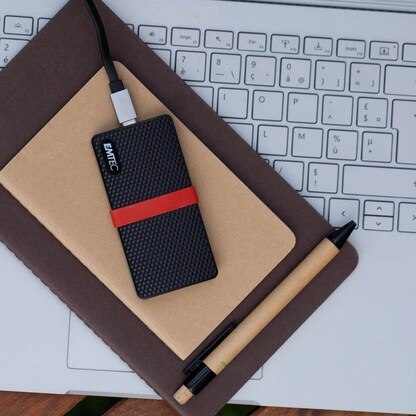 Artikelbild 5 für EMTEC Power Plus X200 1 TB externe SSD-Festplatte schwarz, rot, Artikelnummer 264113