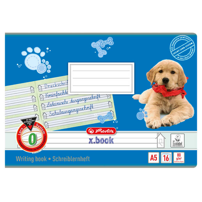 Artikelbild 2 für herlitz Schreiblernheft Hund Lineatur 0 liniert DIN A5 quer ohne Rand, 16 Blatt, 1 St., Artikelnummer 801177