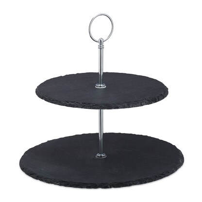 Artikelbild für relaxdays Etagere anthrazit Höhe: 23,0 cm, 1 St., Artikelnummer 472284