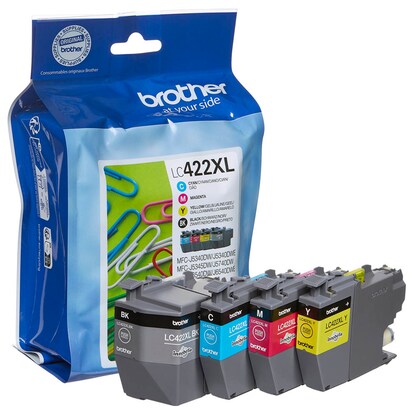 Artikelbild für AKTION: brother LC-422XLVAL schwarz, cyan, magenta, gelb Druckerpatronen, 4er-Set, Artikelnummer 954901
