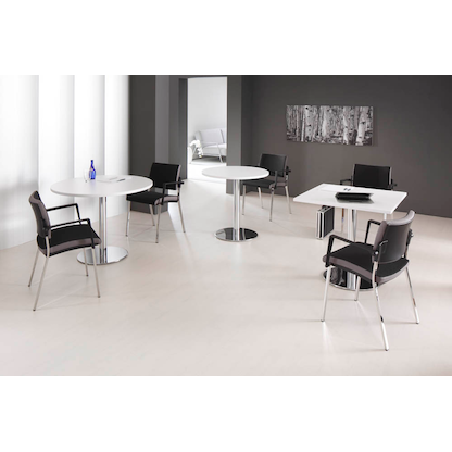 Artikelbild 4 für HAMMERBACHER Bistrotisch rund Spanplatte lichtgrau 100,0 x 100,0 x 74,5 cm, 1 St., Artikelnummer 196574