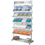 Artikelbild 1 für Kerkmann Prospektregal silber DIN A4 20 Fächer 98,5 x 30,0 x 175,0 cm, 1 St., Artikelnummer 435863