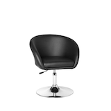 Artikelbild 1 für AMSTYLE Besuchersessel schwarz silber Kunstleder 62,0 x 55,0 x 72,0 - 84,0 cm, 1 St., Artikelnummer 624383