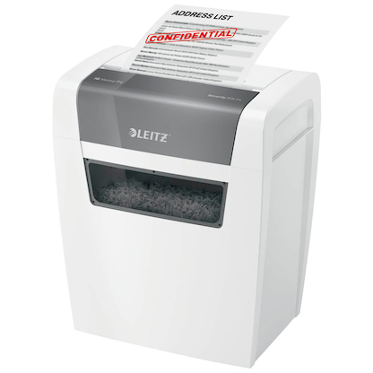 Artikelbild 11 für AKTION: LEITZ IQ Home Aktenvernichter mit Partikelschnitt P-4, 4 x 28 mm, bis 6 Blatt, weiß, Artikelnummer 677561