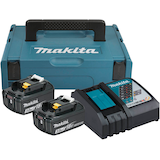 Artikelbild 1 für makita Werkzeugakkus mit Schnellladegerät Power Source Kit Lithium-Ionen 2x 3,0 Ah, Artikelnummer 921940