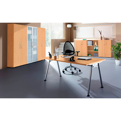 Artikelbild 4 für HAMMERBACHER Solid SC50 Standcontainer buche 5 Auszüge Metall-Bügelgriff chrom 42,8 x 80,0 x 72,0 - 76,0 cm, Artikelnummer 983155