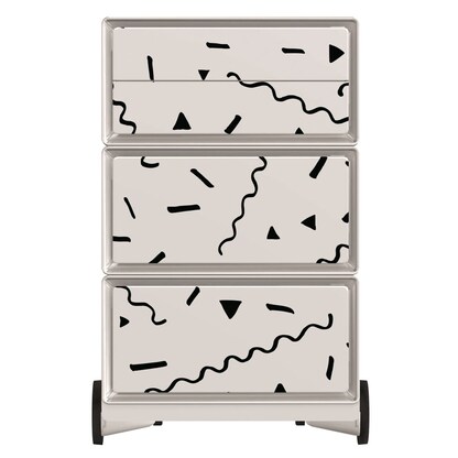 Artikelbild 3 für PAPERFLOW easyBox Black & White Rollcontainer weiß, schwarz 60427 4 Auszüge 39,0 x 43,6 x 64,2 cm, Artikelnummer 215659