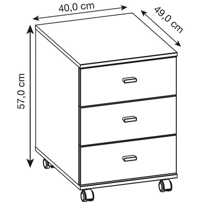 Artikelbild 3 für GERMANIA Lioni Büromöbel-Set weiß, eiche, Artikelnummer 790903
