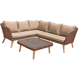 Artikelbild 1 für Garden Pleasure Loungegruppe PAMPLONA beige, braun Kunststoff, 10-teilig, Artikelnummer 134849