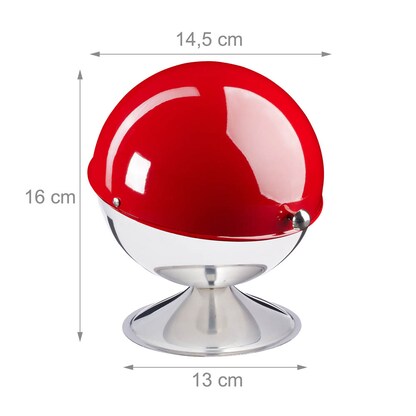 Artikelbild 4 für relaxdays Zuckerdose silber, rot, 1 St., Artikelnummer 472623