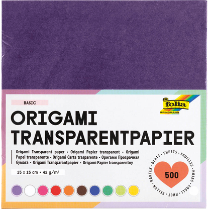 Artikelbild 5 für folia Faltblätter transparent 15 x 15 cm mehrfarbig 500 Blatt, Artikelnummer 263787