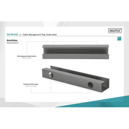 Artikelbild 11 für DIGITUS DA-90448 Kabelkanal 60,0 cm schwarz, Artikelnummer 663108