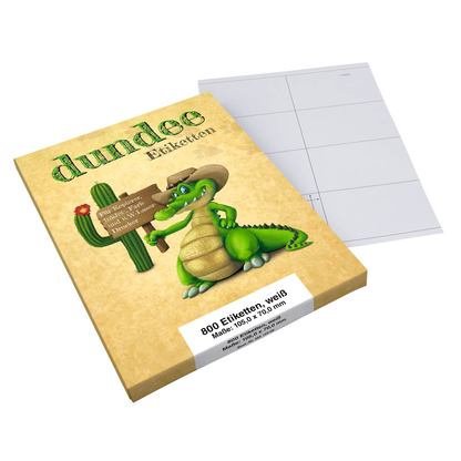 Artikelbild für dundee Etiketten weiß 105,0 x 70,0 mm, 100 Blatt, Artikelnummer 585125