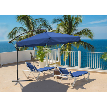 Artikelbild 2 für Garden Pleasure Sonnenschirm sechseckig, blau neigbar Ø 300,0 cm, 1 St., Artikelnummer 897423