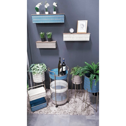 Artikelbild 2 für HAKU Möbel Pflanzenständer-Set Metall, Ø 29,0/26,0/22,0 cm gold, 3 Set, Artikelnummer 557862