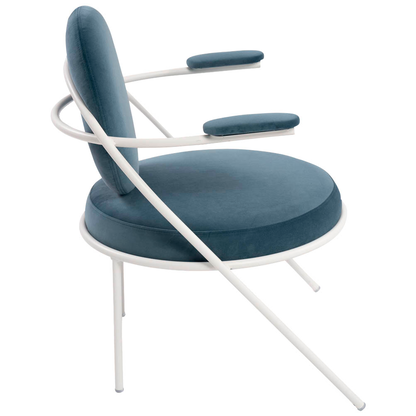 Artikelbild 2 für meet powered by PAPERFLOW Sessel SATURNE blau weiß Stoff 70,0 x 73,0 x 88,0 cm, 1 St., Artikelnummer 231817